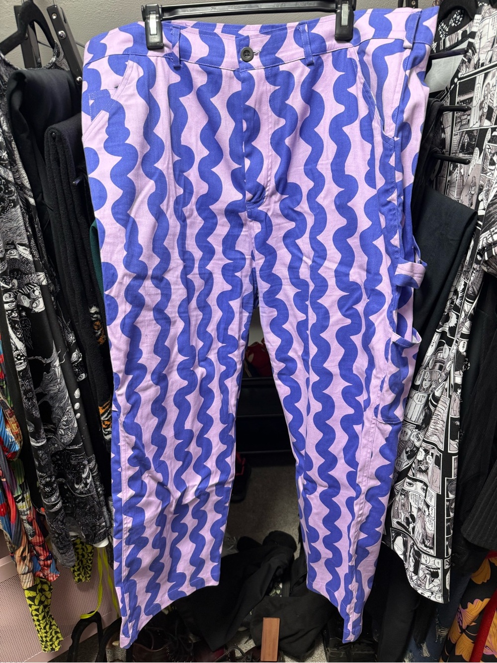 Nooworks wavy print painters pants